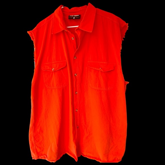 Biker Design Sturgis Kentucky Rally 2013 Get N’ Lucky Denim Cotton Cutoff. 5XL. - Picture 2 of 5